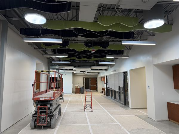 sound baffles in lobby